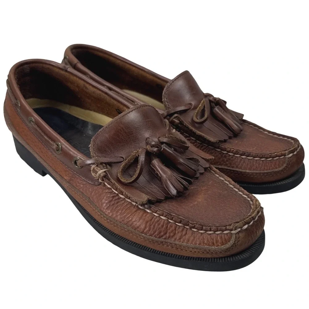 Sperry Top-Sider Kiltie Tassel Loafers Men 9.5M Brown Leather Boat Shoes 0673418